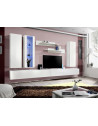 Ensemble meuble TV mural  - Fly V - 320 cm x 190 cm x 40 cm - Blanc