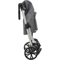 Chariot de courses à 4 roues - Gris - 46L