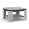 Table basse carrée Tinto - Gris béton/Gris anthracite - 68 x 68 cm