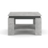 Table basse carrée Tinto - Gris béton/Gris anthracite - 68 x 68 cm