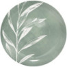 Lot de 6 assiettes plates en porcelaine "Green Harmony" - Vert - D 26 cm