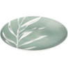 Lot de 6 assiettes plates en porcelaine "Green Harmony" - Vert - D 26 cm