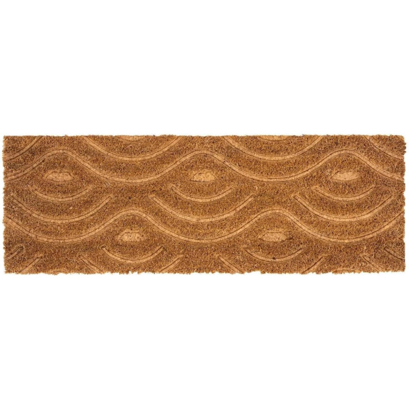 Paillasson en fibre de coco - Marron - 25 x 75 cm