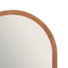 Miroir mural oval en bois d'hévéa "Gianni" - Marron - H 90 cm