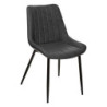 Chaise "Olwen" en mousse PU - Noir - L 50 x l 58,6 x H 81 cm