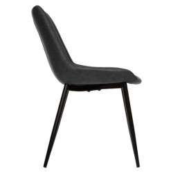 Chaise "Olwen" en mousse PU - Noir - L 50 x l 58,6 x H 81 cm