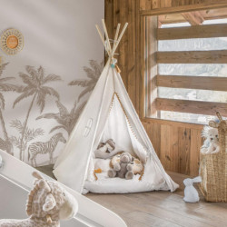 Tipi pour enfant "Wapi" - Blanc - L 120 x P 120 x H 160 cm