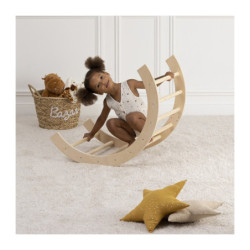 Arche d'escalade pour enfant - Beige - L 81 x P 40,5 x H 62,5 cm