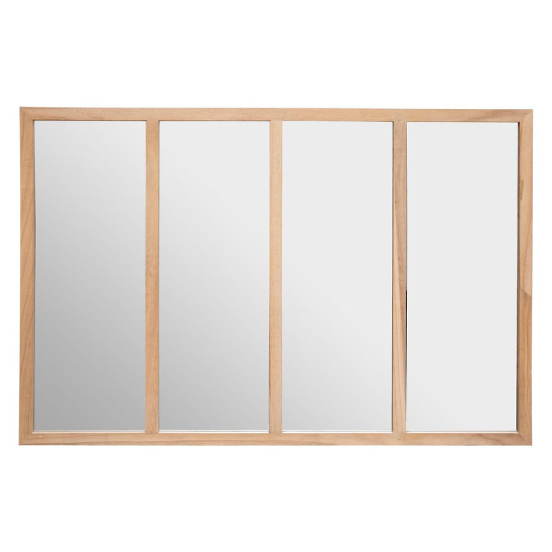 Miroir atelier en bois "Nae" - Marron clair - L 116 x H 76 cm