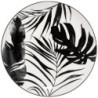 Lot de 6 assiettes plates "Palme" - Noir -D 26 cm