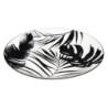 Lot de 6 assiettes plates "Palme" - Noir -D 26 cm