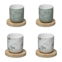 Coffret 4 tasses "Green...