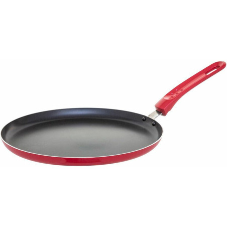 Poêle à crêpes en aluminium - Rouge - 26 cm