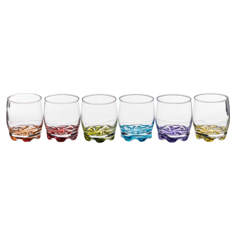 Lot de 6 verres bas "Tin'eau" - Multicolore - 31 cl