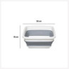 Bassine carrée rétractable - Blanc/Gris - 8 l