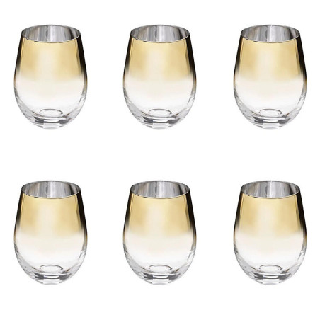 Lot de 6 verres "Arya" - Doré - 54 cl