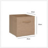 Boite rangement en toile de jute "Mix N'Modul" - Beige - 31 x 31 cm