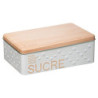 Boîte à sucre en morceaux "Scandinave Nature" - Blanc/Beige - L 20 x l 13 x h 6,5 cm