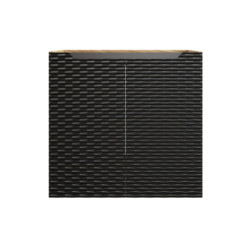 Meuble sous-vasque à portes 60 cm - H 57 x L 60 x P 46 cm - Wavy Black