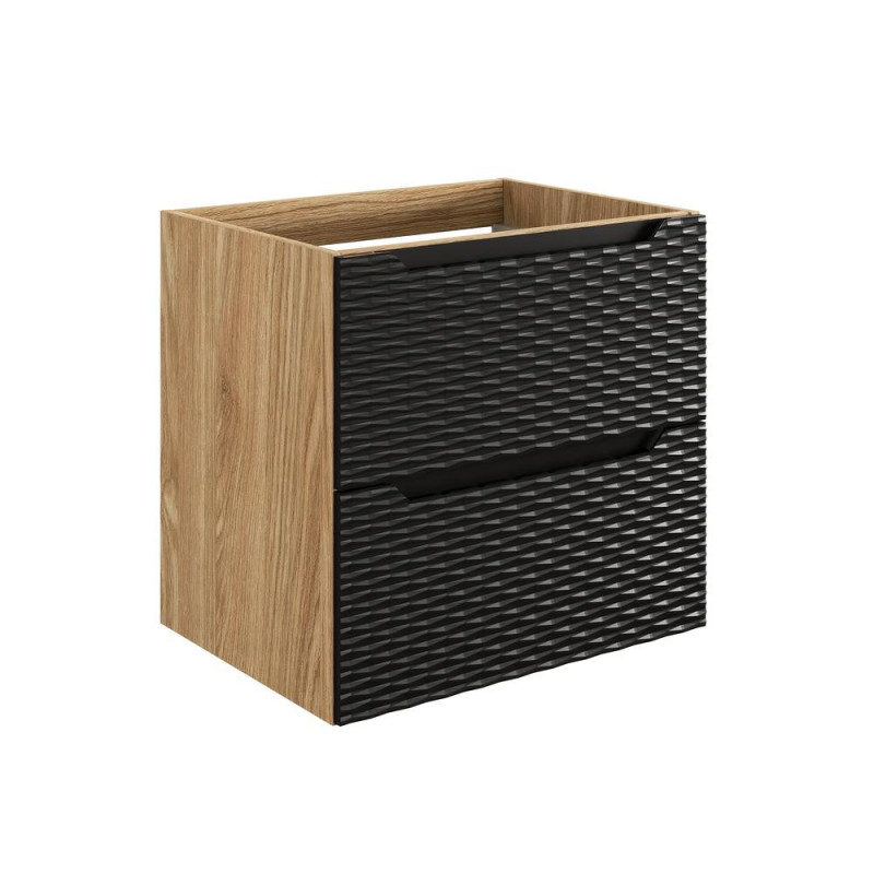 Meuble sous-vasque 60 cm - H 57 x L 60 x P 46 cm - Wavy Black