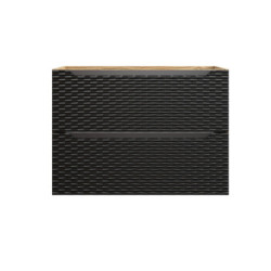 Meuble sous-vasque 80 cm - H 57 x L 80 x P 46 cm - Wavy Black