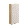 Cabinet haut - Placard de salle de bain 3 étagères - H 75 x L 35 x P 19 cm - Wavy Beige