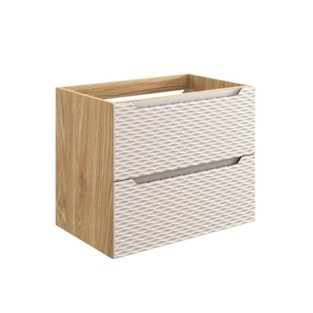 Meuble sous-vasque 70 cm - H 57 x L 70 x P 46 cm - Wavy Beige