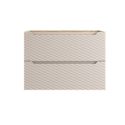 Meuble sous-vasque 80 cm - H 57 x L 80 x P 46 cm - Wavy Beige