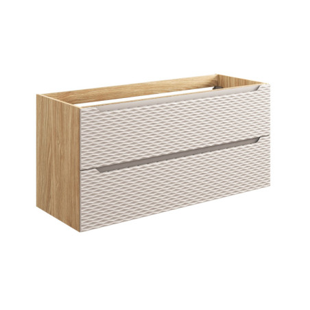 Meuble sous-vasque à tiroirs 120 cm - H 57 x L 120 x P 46 cm - Splendor beige