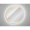 Miroir mural oval Led tactil - Cadre doré - L 90 x l 70 cm - Lustro Apollo