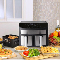 Airfryer XXL à double compartiments - 2 x 8L - 2400W