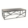 Table basse rectangulaire effet marbre "Escada A III" - Gris/Noir - L 120 x H 60 cm