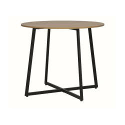 Table ronde "Luna" - Marron/Noir - D 90 x H 76 cm