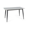 Table rectangle "Rion" - Blanc/cadre noir - L 130 x l 70 cm