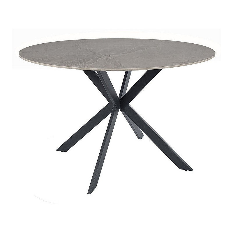 Table ronde à manger "Talia" - Gris - D 120 cm