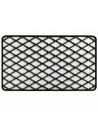 Tapis d\'entrée rectangle - 34 x 58 cm - Grille - Noir