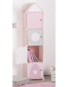 Rangement colonne - 34 x 140 x 32 cm - Rose