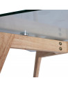 Table rectangulaire - 110 x 60 x 45 cm - Bois - Transparent