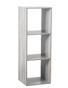 Etagère 3 cases - L 34,4 x P 32 x H 100,5 cm - Bois - Gris