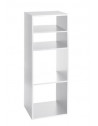 Etagère 2 grandes et 2 petites cases - L 34,4 x P 32 x H 100,5 cm - Bois - Blanc