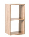 Etagère 2 cases - L 34,4 x P 32 x H  67,6 cm - Bois - Beige