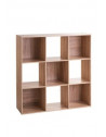 Etagère 9 cases - L 100,5 x P 32 x H 100,5 cm - Bois - Marron