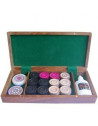 Set complet - Pions Carrom - Coffret palissandre