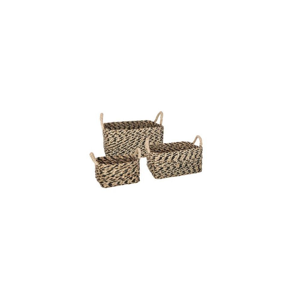 Panier de rangement rectangulaire - Etnik - Lot de 3