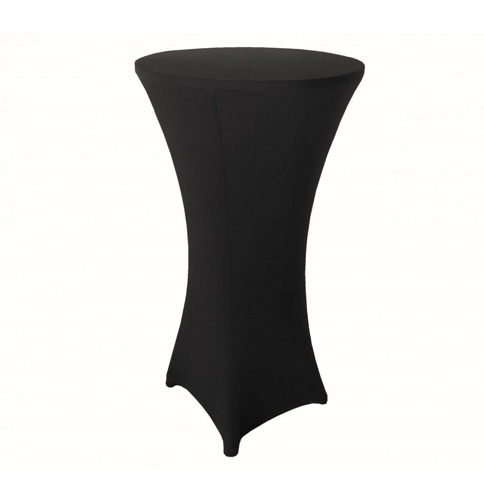 Housse pour table mange debout - D 80 x H 110 cm - Noir