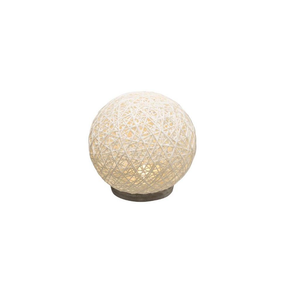 Lampe design en forme de boule - D 18,5 cm - Blanc