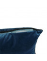 Coussin effet velours - 45 x 45 cm - Bleu