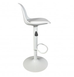 Lot de 2 chaises de bar - Isak - H 104 cm - Blanc