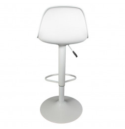 Lot de 2 chaises de bar - Isak - H 104 cm - Blanc