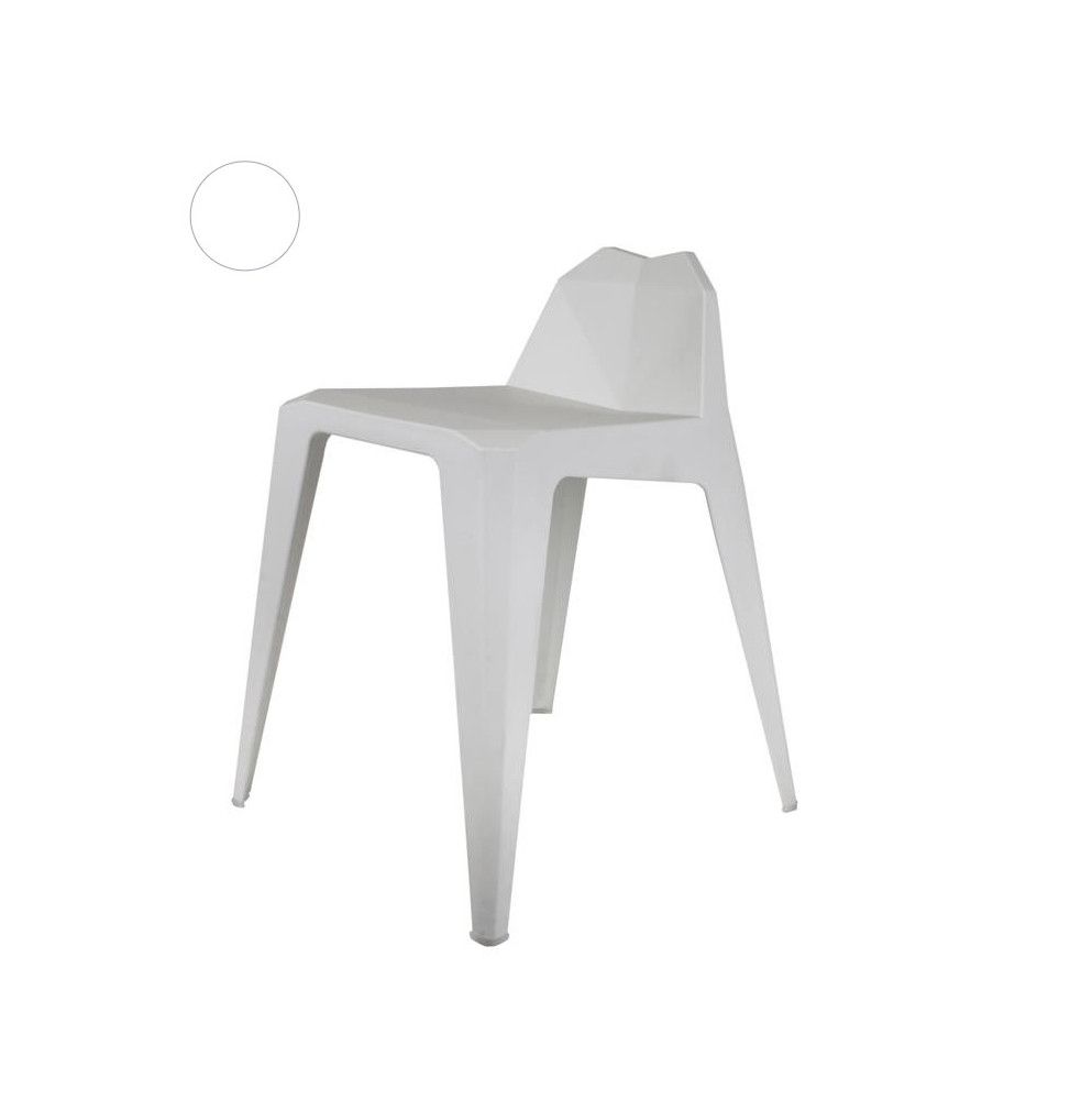 Tabouret en origami - H 61,5 cm - Blanc